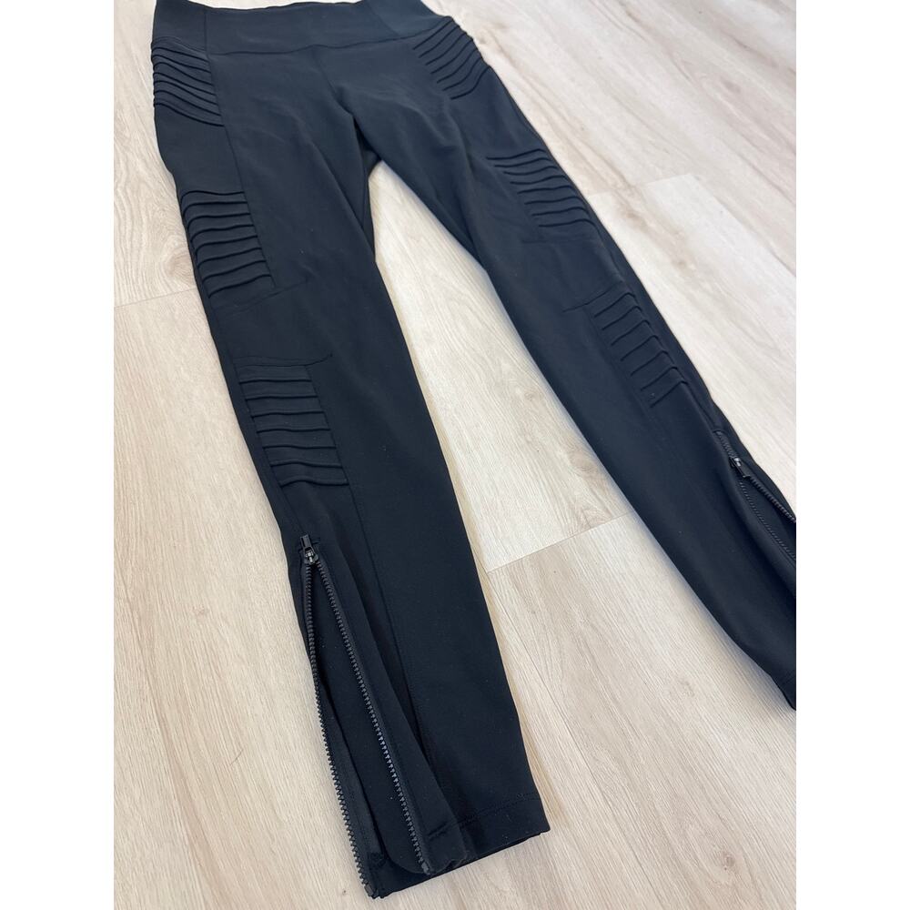 Athleta Delancey Moto Tight Leggings Black Women's Small SP Athletic Yoga
